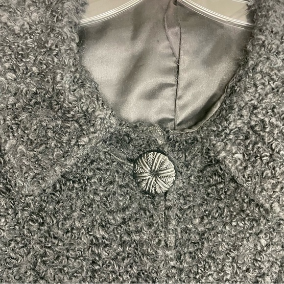 Vintage 60s boucle wool coat pea coat S/M - Picture 9 of 14